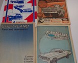 Lot of 4 Vintage 1986 CHEVY CHEVELLE Parts catalogs ChevyLand camaro Cor... - $22.72