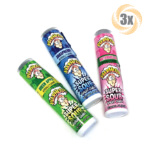 3x Sprays Warheads Super Sour Spray Novelty Candy .68oz 3 Assorted Flavors - £9.29 GBP