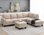 104.3&quot; Modern L-Shaped Sectional Sofa With Chaise Lounge And Convertible... - $1,582.99