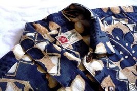 1990s Hilo Hattie Men&#39;s Hawaiian Barkcloth Shirt Large - £17.57 GBP