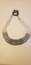 Paparazzi Short Necklace (New) #637 Lady In Waiting - Silver & White - £5.10 GBP