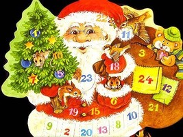 Vintage Ars Edition Advent Calendar Standing Santa Claus By Barbel Skarabela Mip - £23.29 GBP