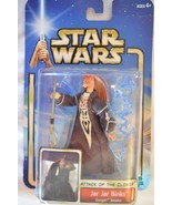 Jar Jar Binks-Gungan Senator-Star Wars Attack of the Clones-2002,Hasbro#... - $11.99