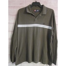 Chaps Ralph Lauren Polo Men&#39;s Size XXL Long Sleeve Green White 100% Cotton - £10.38 GBP