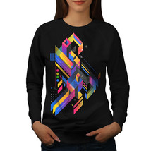 Wellcoda Abstract Maze Womens Sweatshirt, Labyrinth Casual Pullover Jumper - £23.25 GBP+