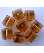 1 6mm Swarovski 5601 Crystal Cube -- Lt.Colorado Topaz - $1.07