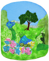 Springtime: Quilted Art Wall Hanging - $410.00