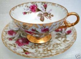 40s Modern Tradition Rose Garden Fine China Teacup Set - £27.17 GBP