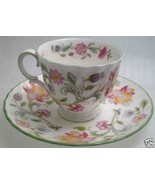 MINTON FINE BONE CHINA FLORAL Teacup &amp; Saucer Set - £23.12 GBP