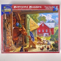 White Mountain Puzzles Barnyard Buddies 550 PCS Jigsaw Puzzle Thicker Pieces NIB - £15.81 GBP