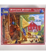 White Mountain Puzzles Barnyard Buddies 550 PCS Jigsaw Puzzle Thicker Pi... - $27.05 CAD