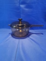 Corning Ware VISION AMBER 1 L Liter Quart Saucepan Sauce Pan Pot w/ Lid - $28.04