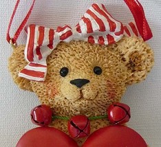 Holly Bearies NICE GIRLTeddy Bear Ornamentwith HEART wow Can be PERSONALIZE! - £12.78 GBP