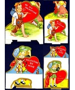 TWO 1940s Valentines STAND-UP &amp;amp; SURPRISE Cards - £8.66 GBP
