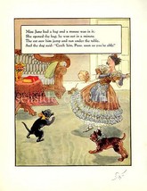 1930s Mother Goose Nursery Rhyme Print Miss Jane - £7.16 GBP