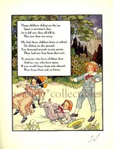 1930s Mother Goose Nursery Rhyme Print Falling Down! - £7.23 GBP