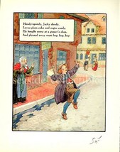 1930 Mother Goose Nursery Rhyme Print Candy Jacky Dandy - £7.18 GBP