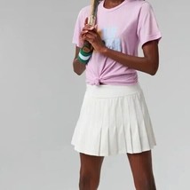 NWT Tuckernuck White and Fresh Buds Pleated Activewear Tennis Skirt Skor... - £38.56 GBP