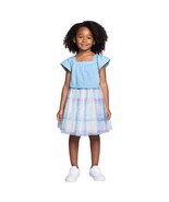 Calvin Klein Kids&#39; Dress Mixed Media Multi-Color Woven &amp; Chiffon Girls S... - $19.65