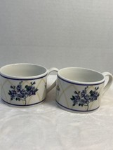 Vintage 1999 Farberware Hydrangea 4299 Coffee/Tea Cup Set of 2  - £11.60 GBP