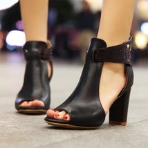New 2021 Women Sandals High Heeled Gladiator Buckle Sandals Peep Toe Women Summe - £31.13 GBP