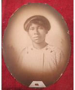 African American LADY oval portrait vintage 1920 - £33.59 GBP