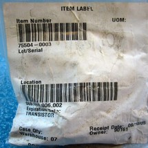 75504-0003 TRANSISTOR, AVIATION AIRCRAFT AIRPLANE REPLACEMENT PART - $9.60