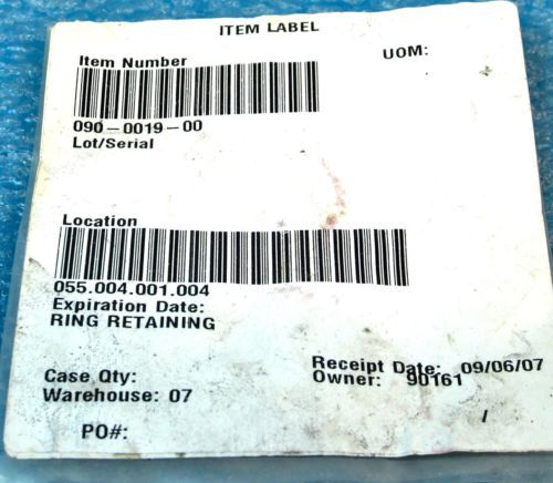 090-0019-00 RETAINING RING, AVIATION AIRCRAFT AIRPLANE REPLACEMENT PART - $9.60