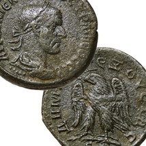 TRAJAN DECIUS. Tetradrachm, Eagle. Scarce Prieur 531. XF Large Roman Emp... - $246.05