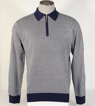 Polo Golf Ralph Lauren Blue 1/4 Zip Cotton Linen &amp; Silk Blend Sweater Me... - $297.99