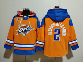 Men&#39;s Oklahoma City Thunder #2 Shai Gilgeous-Alexander Orange Blue Lace-... - $1,425.21 MXN