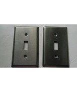 Metal Wall Plate Single Toggle Switch Outlet Cover brushed Nickel Steel ... - $92.27 MXN