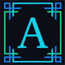 Pepita needlepoint kit: Letter A Ribbons, 10&quot; x 10&quot; - $78.00+