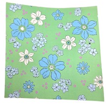 Vintage Wallpaper Sample Sheet 60s 70s Retro Green Hippie Floral Flowers... - £7.81 GBP