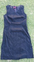 Black sleeveless cotton dres Casual Dress Women&#39;s Black casual office dress SZ10 - £6.20 GBP