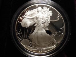 1992-S Proof Silver American Eagle 1 oz coin w/box &amp; COA - 1 OUNCE - $85.00