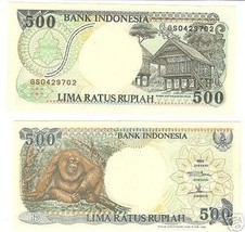 Indonesia Gem Unc 500 Rupiah~Orangutan~Jungle~Awesome - £2.46 GBP