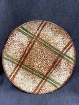 Southern Potteries Blue Ridge RUSTIC PLAID 9 1/2&quot;  Dinner Plate Brown Green - £6.24 GBP