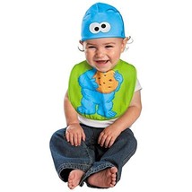 Cookie Monster Bib &amp; Hat Costume Baby Sesame Street Halloween Costume - $109.20 MXN