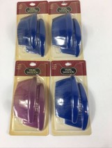 Lot Of 4 Vintage Vidal Sassoon Hair Combs 15602 Blue Purple Plastic 1998 NOS - £19.48 GBP