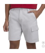 Levi&#39;s Boys Girls Shorts Gray Cargo Pockets Adjustable Stretch Waist Sli... - $37.99