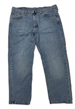 Wrangler Men Size 36x29 (Measure 36x28) Light Denim Straight Jeans - $14.90