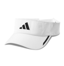 Adidas Aero.Ready Run Visor Cap Unisex Hat Running Tennis White NWT HR7052 - $31.41