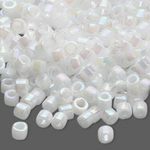 Miyuki Glass Delicas 11/0, White Luster Pearl AB DB 202, 50g of delica b... - £11.55 GBP