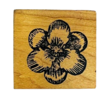 Vintage CC Rubber Stamps Pansy Flower Mounted Stamp CCB817 - £7.98 GBP