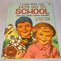 Let&#39;s Go To School Child&#39;s Wonder Book No 691 1954 Complete Uncut - £6.32 GBP