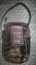 Brighton Croc Leather Cell Phone Holder Wallet Wristlet - £15.71 GBP