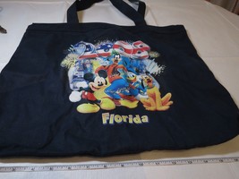 2008 Walt Disney World Florida tote bag BROKEN ZIPPER travel navy blue Park READ - $8.74