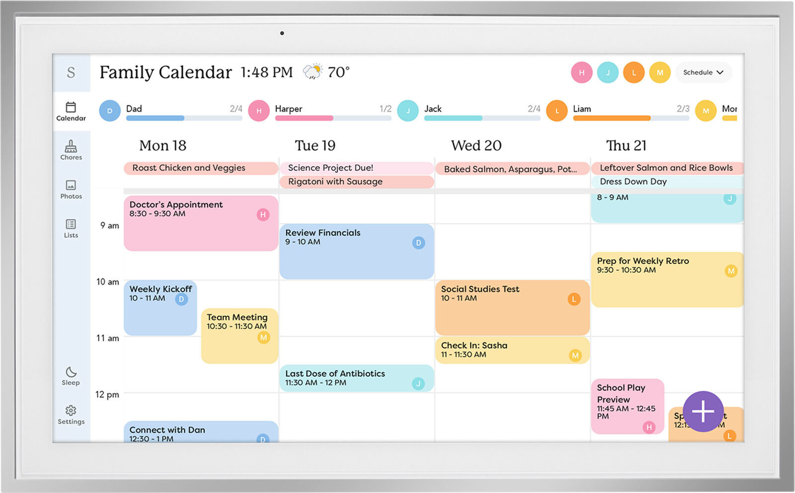 - Calendar: 15 Inch Touchscreen Smart Calendar And Chore Chart - Silver