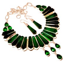 Chrome Diopside Gemstone Handmade Fashion Ethnic Necklace Jewelry 18&quot; SA 4393 - £24.93 GBP